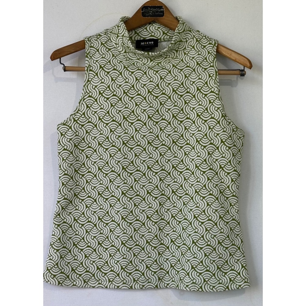 Maeve Anthropologie Sleeveless Retro Top Womens Medium Green Excellent